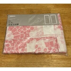 IKEA‎ Curtain Panels Varen Nina Roeraade White Pink 57x98" Flower Geometric
